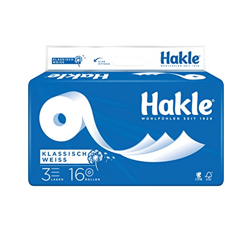 Hakle Toilettenpapier 16 Rollen, 3-lagig (4260344220090)