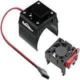 Powerhobby Cooling Fan for Traxxas Velineon VXl-3 ESC + 540/550 Heatsink Motor Fan Combo Black FITS...