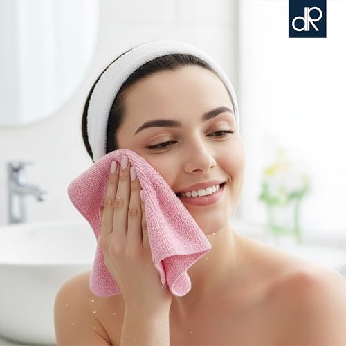 Image of DecorRack 30 Pack 100% Cotton Wash Cloth, Luxurious Soft, 12 x 12 inch Ultra Absorbent, Machine Washable Washcloths, Assorted Colors (30 Pack)