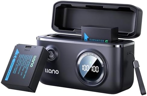 llano 2 Pack NP-W126S Battery with Built-in USB Port and Dual Fast Charger, 18W Quick Charge, Compatible with Fujifilm X100VI, X100V, X-M5, XT30, XT3, XT30II, X-T1, X-T2, X-T3, X-T10, X-T20 Camera