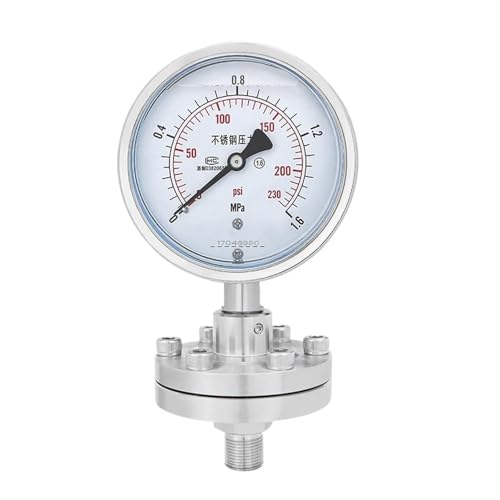 Manomètre à membrane抗震 M20x1.5 inox solide YTP-100BF