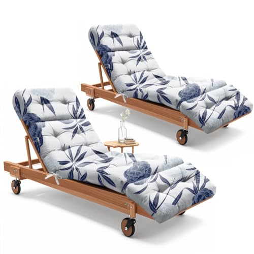 Outdoor Lounge Chair Cushions Set of 2 Waterproof 75.1 x 22.8 x 4.7" 8# by Uthem - Used condition - US$52.64