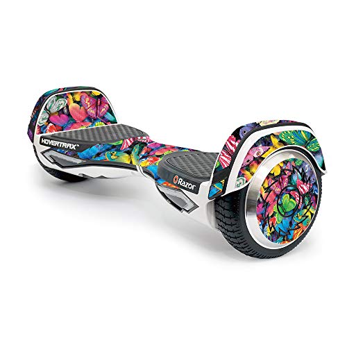 MightySkins Carbon Fiber Skin for Razor Hovertrax 2.0 Hover Board - Butterfly Party | Protective, Durable Textured Carbon Fiber Finish | Easy to Apply, Remove, and Change Styles | Made in The USA by MIGHTY SKINS - Used condition - US$9.72