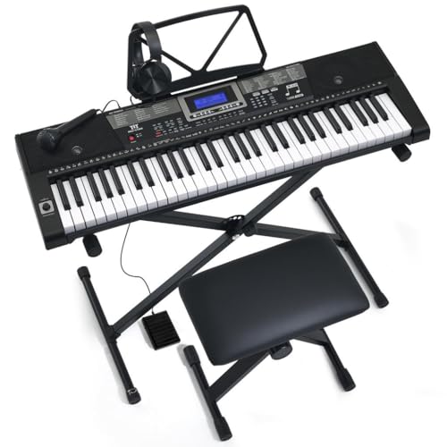 MUSTAR 61-key Portable Keyboard Piano with Stand