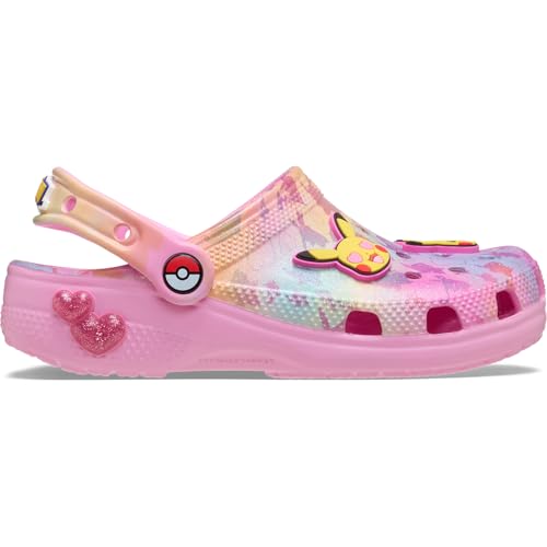 Crocs Unisex-Child Classic Pokemon Clogs, Kids and Toddler Shoes, Pink Pikachu, 3 Little Kid by Crocs - Used condition - Image 4