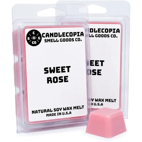Candlecopia Sweet Rose Scented Wax Melts, 2-Pack, 12 Cubes, 6.4 oz