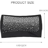 CAKURE Rhinestone Headband - Glittery Black Hair Accessory