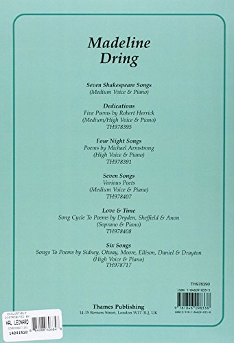 7 Shakespeare Songs: Medium Voice and Piano - Image 2