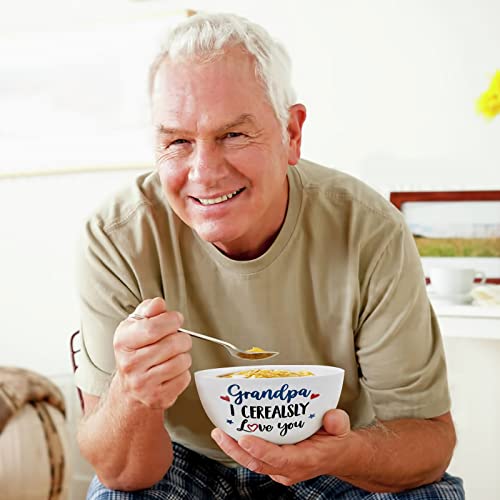 Grandpa Gift Cereal Bowl And Cereal Killer Spoon Set With Best Dad Ever Card Birthday Grandfather's Retirement Christmas Present Engraved Basket From Granddaughter Grandson Set Of 3 Thanksgiving #TOP4