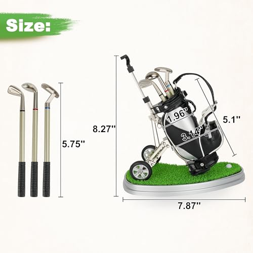 10L0L Golf Pen Holder Golf Club Pens Gift Set Race Souvenirs Unique Gifts for Golfer Fans Coworker Boss, Funny Home Office Decor Gadgets
