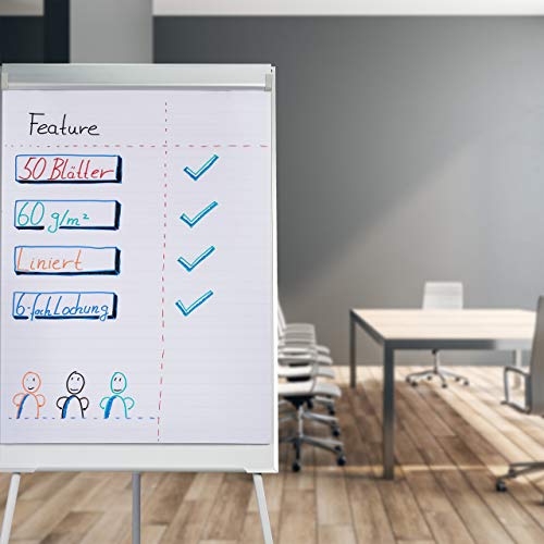 Pages à lignes pour papier de présentation relaxdays contre les notes désordonnées - 6