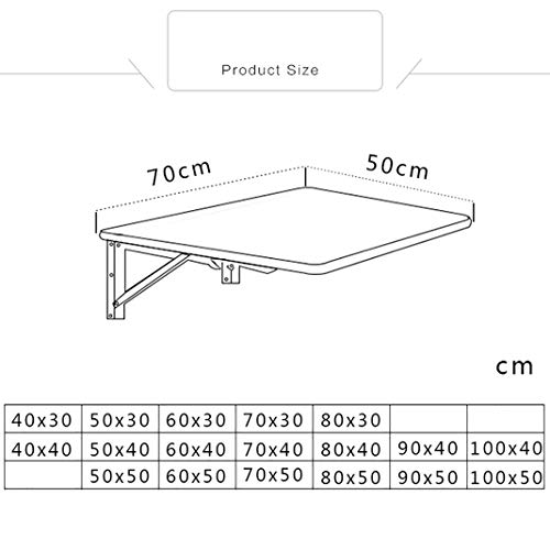 Table murale pliante à abattant blanche : le bureau d'ordinateur suspendu ultra compact - 4