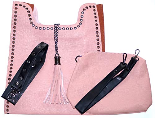 Pêche - Lot de 2 sacs à main pour femme - Design classique et élégant - 35 x 40 x 15 cm Cover