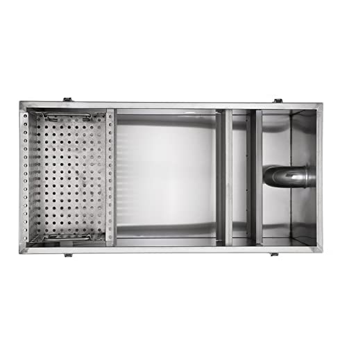 Ironwalls Commercial Grease Traps For Restaurants Under Sink, 25 Pound Top Inlet Stainless Steel Commercial Grease Interceptor 13 Gallons, Kitchen Waste Water Oil-Water Separator For Home, Hotel #TOP3
