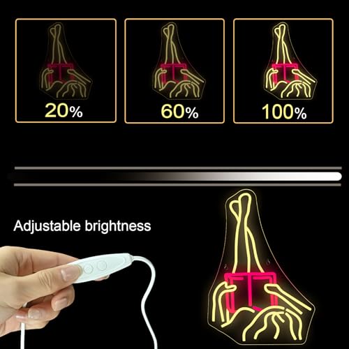 NOSUN Girl Read Book Neon Sign Book Neon Signs for Wall Decor Colorful LED Neon Signs for Teen Girls Beautiful Pink LED Neon Lights for Home Wedding Birthday for Bedroom Salon Party — view 4