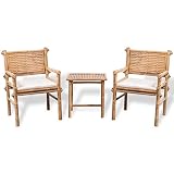 vidaXL Jeu de mobilier de Jardin 5 pcs Bambou Ensemble Salon de Jardin terrasse