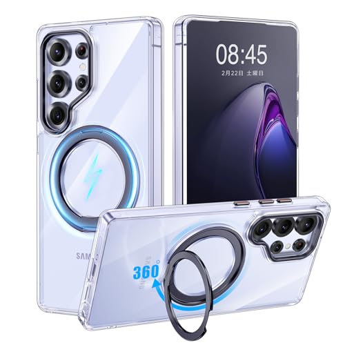 �y�ČRMIL�K�i�EMagsafe�Ή��zGalaxy S25 Ultra �p �P�[�X MagSafe�Ή� �����O 360°��]�X�^���h�@�\ �c�����Ή� ���� ���΂ݖh�~ ���C�����X�[�d �����Y�ی� �ϏՌ� �g�уJ�o�[ �M�����N�V�[S25 �E���g�� �J�o�[ �}