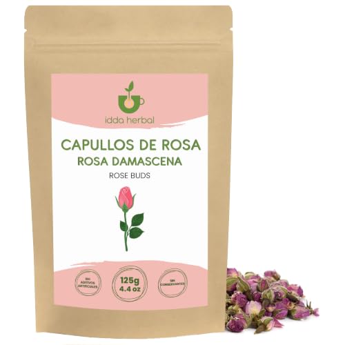 IDDA Herbal Té de Rosas 125g, Capullos de Rosa Enteros y Secos para Té de Flores e Infusiónes IDDA Herbal Té de Rosas 125g, Capullos de Rosa Enteros y Secos para Té de Flores e Infusiónes