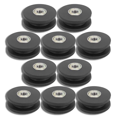 Roulement de poulie de musculation 50mm en nylon avec câble de levage domestique - Lot de 10 pcs
