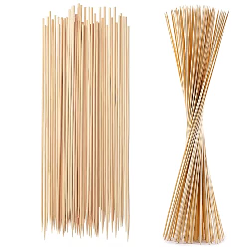 Trimming Shop 80 Stück Bambusspieße, 30 cm lang, langlebige Holzspieße, Schaschlik, Marshmallow, Grill, Obst, Cocktail, Schokolade, Brunnen, Party