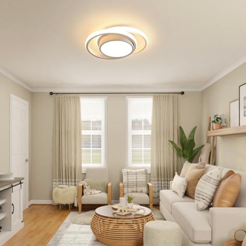 Comely Lampa Sufitowa LED, Okrągła Lampa Sufitowa, Ciepła Biel 3000K 32W, Nowoczesna Lampa Sufitowa LED do przedpokoju kuchni sypialni salonu
