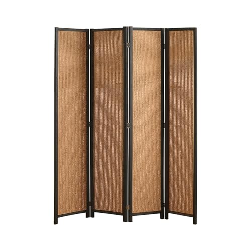 GN2AAIL 間仕切り パーテーション 自立 収納 壁 4連 四つ折り 折りたたみ 波型 衝立 目隠し おしゃれ 和室 アジアン 木製 自立式 在宅ワーク タイプ4 省スペース コンパクト テレワーク 部屋 180*45*4 和風 モダン ナチュラル ル