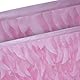 rismart Mehrschichtig Tüll Tischrock Tutu Tischbekleidung zum Geburtstag Hochzeit Parteien Rosa,77 H x L 187 cm
