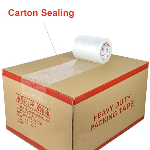 BOMEI PACK Clear Shipping Tape 6" Wide, 6 inch x 110 Yards (330ft), Industrial Grade 6 inch Heavy Duty Packing Tape for Box Office Moving, Shipping and Mailing by BOMEI PACK - Used condition - Image 7