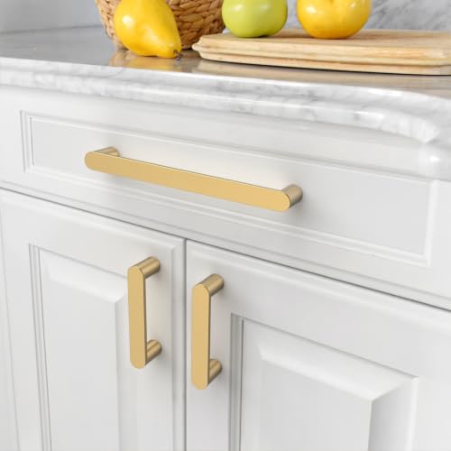 Image of Asidrama 10 Pack 6.25 Inch(160mm) Champagne Bronze Cabinet Pulls Heavy-Duty Solid Kitchen Cabinet Handles Champagne Gold Drawer Hardware for Bathrooms Cabinets 3644