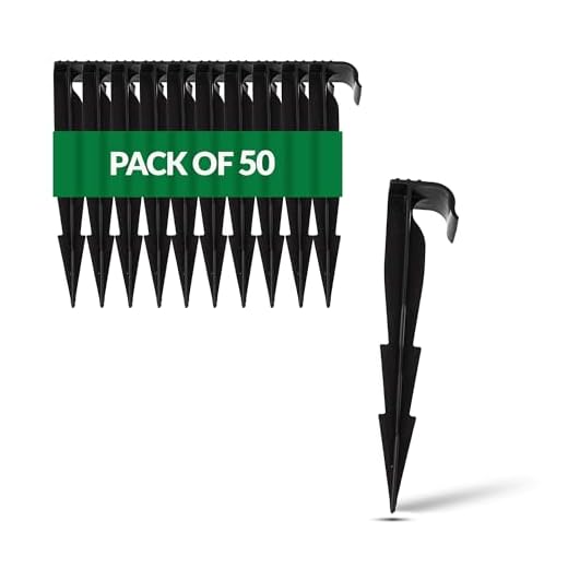 GARDENIX 50 Stück AquaPEG Gartenschlauch Anker Boden Erdspiess Befestigungsanker für Tropfschlauch Perlschlauch Steckgabel