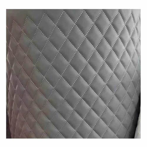 Tissu cuir synthétique matelassé gris haut de gamme pour maroquinerie et décoration