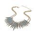 MOLOCH Sparkling Druzy Leaf Choker Necklace Fashion Gold-Tone Collar Necklace Bib Statement Chunky Tribal Necklace Woman Jewelry