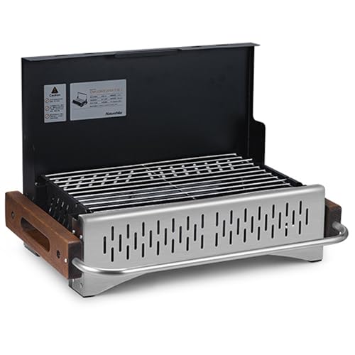 Parrilla plegable portátil de carbón para camping, picnic, playa, fiestas, cocina al aire libre, jardín, barbacoa, viajes, diseño compacto
