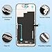 guleek Screen Replacement for iPhone 15 Pro, 6.1 Inch Full HD LCD and Touch Digitizer Assembly Includes Repair Tools, Waterproof Adhesive, and Tempered Glass Screen Protector