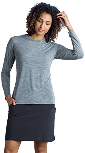 Exofficio Women's Sol Cool Kaliani Casual Long-Sleeve Shirt, Carbon Heather, Large #TOP10