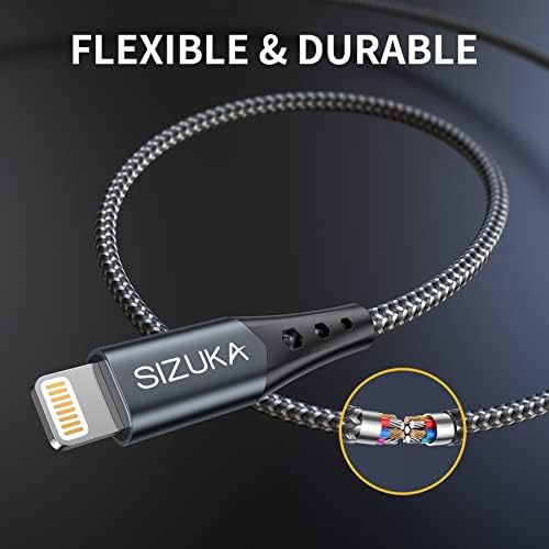 SIZUKA USB C to Lightning Cable 0.5M/1.7FT, iPhone Charger Cable PD Fast Lightning to Type C Charging Cable Compatible with iPhone 13 12 11 Pro Max XR XS Max X 10 8 7 6 Plus SE