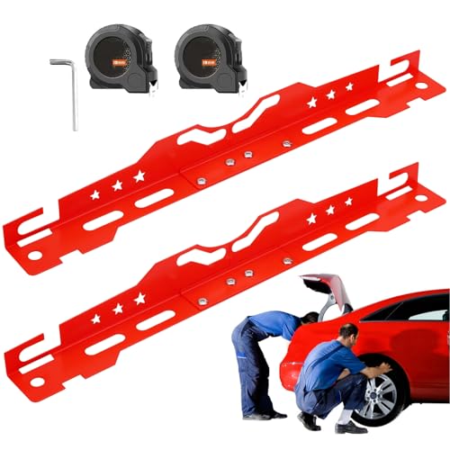 ホイールアライメントツール - 滑り止め合金鋼板タイヤキット、トラック車両用精密自動車ツール、高耐久トーゲージ正確な位置決め |ガレージ ワークショップ メカニック ホーム オート メンテナンス