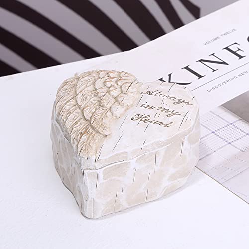 Hodao Decorative Jewelry Keepsake Box Sculpted Hand-Painted Keepsake Box Anniversary, Gifts Always In My Heart Jewelry Decorative Box Home Decor #TOP3