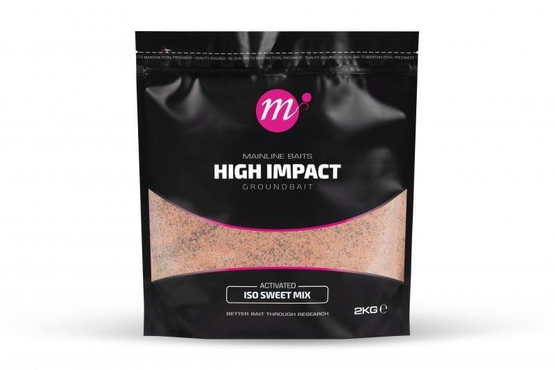 Mainline Baits ISO Sweet Groundbait 2kg | Carp Groundbait with Crushed Particles, Nuts, Active Enhancers and Stimulants | Highly Attractive and Extremely Effective with Fast Dispersion of Attractors