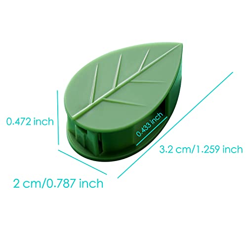 Gouweiba 80Pcs Plant Wall Fixture Clips For Climbing Plants Invisible Vine Traction Support Holder With 100 Pieces Adhesive Stickers Fixing For Indoor Outdoor Garden Decorations (Green Leaf) #TOP1