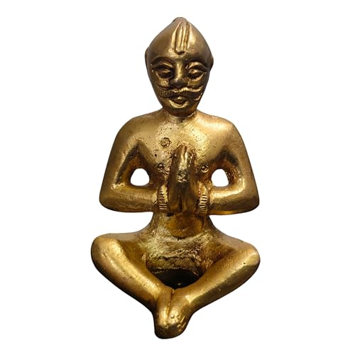 Brass Vastu Purush Statue 3" – Handcrafted Hindu Vastu Shastra Idol for Home & Office Décor | Traditional Spiritual Figurine for Positive Energy, Good Luck & Prosperity – Unique Religious Gift Idea