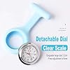 FANGWSSIBEI Silicone Nurse Watch Brooch, Infection Control Design, Fob Watch for Health Care Nurses, Doctors & Paramedics, Easy-to-Read Timepiece Pocket Clock (White) #2