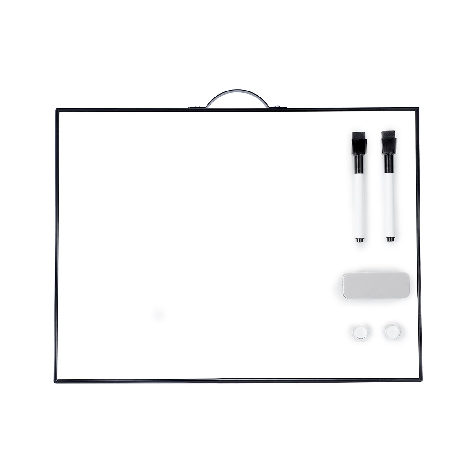 TSJ OFFICE Small White Board - 12 X 16 Inches Portable Aluminum Frame Magnetic Dry Erase Board with Holder, to Do List Notepad for Office, Home, School