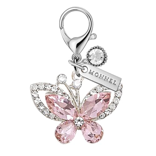 MONNEL Crystal Butterfly Lobster Clasp Charm