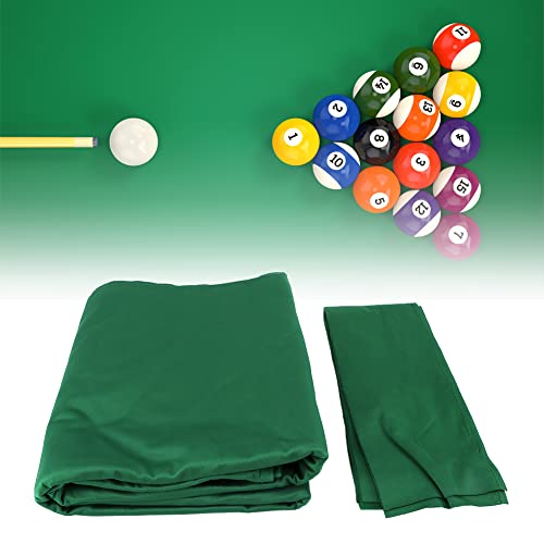 GCDN Billardtuch, professioneller Billardtisch, Filz, passend für Standard-Tisch, Snooker, Indoor-Sportspiele, Tischdecke mit Kissen-Streifen, Grün, Größe: 2,8 + 1 m