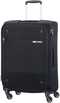 Samsonite Base Boost   66 cm Medium-Sized Soft-Sided Suitcase, Trolley with 4 Wheels, TSA Lock, Lightweight & Expandable, 67.5 L, Black