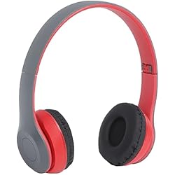 Zerodis Auricular BT, Auricular Plegable BT P47 Resistente Al Desgaste para Amantes de la Música para el Ocio (Rojo)