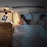PRINCEWAY Lampka do Czytania Na Ścianę LED, Lampa na Wysięgniku Ścienna do Czytania LED Ściemnialna Czarny z Wtyczką, 3 Tryby Kolorów, Szeroki Kąt Oświetlenia 110°, Porty Wyjściowego USB