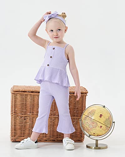 18 Months Girl Clothes Toddler Girl Outfit Little Girl Summer Clothes Crop Top Cotton Pant Set Baby Gifts 18-24 Months Girl Clothing #TOP1