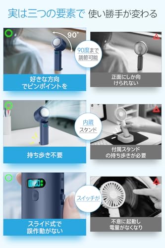 Tomoro 携帯扇風機 ハンディファン 冷却プレート付き